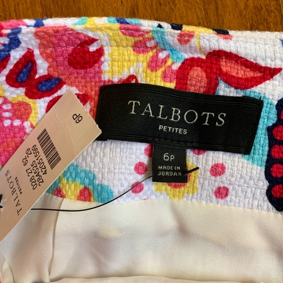 Talbots petites fully‎ lined paisley mini. NWT. Retail 110 - Picture 3 of 5